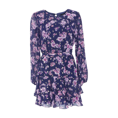 Navy Floral Mini Dress
