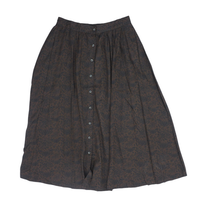 Brown Floral Maxi Skirt