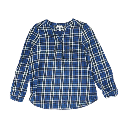 Blue Plaid Blouse