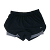 Black Solid Active Shorts
