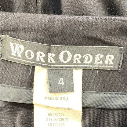 Vintage Black Solid Dress Pants