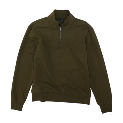 Olive Solid 1/4 Zip Pullover