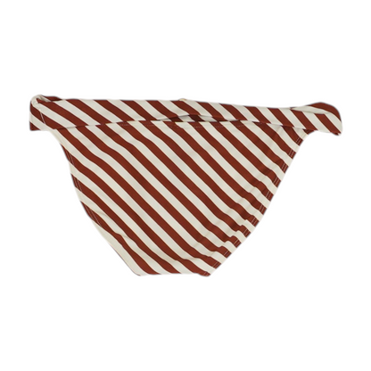 Maroon Striped Swim Bottom