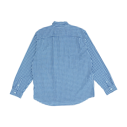 Navy Check Long Sleeve Button Down