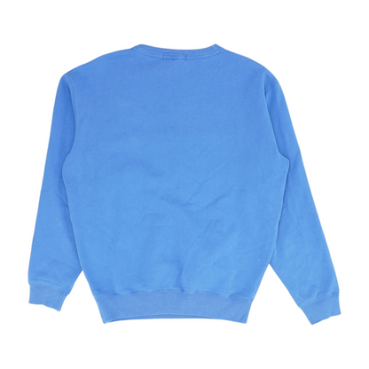 Blue Solid Sweatshirt Pullover