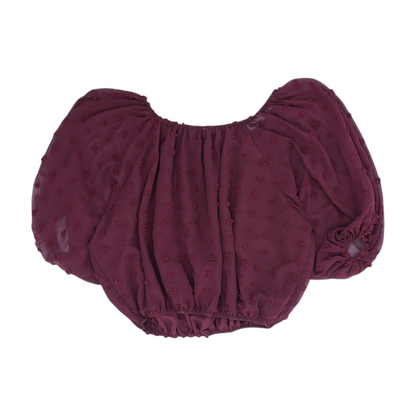 Maroon Polka Dot Blouse