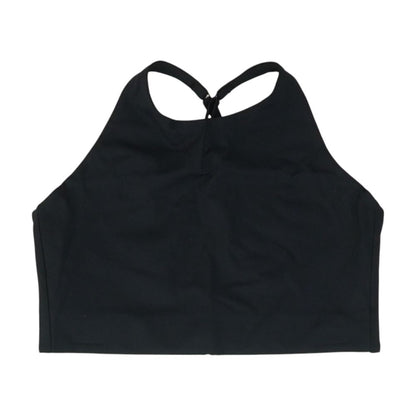 Black Solid Sports Bra