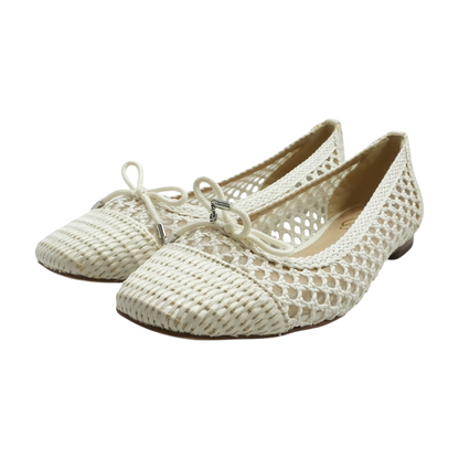 White Slip-On Flats