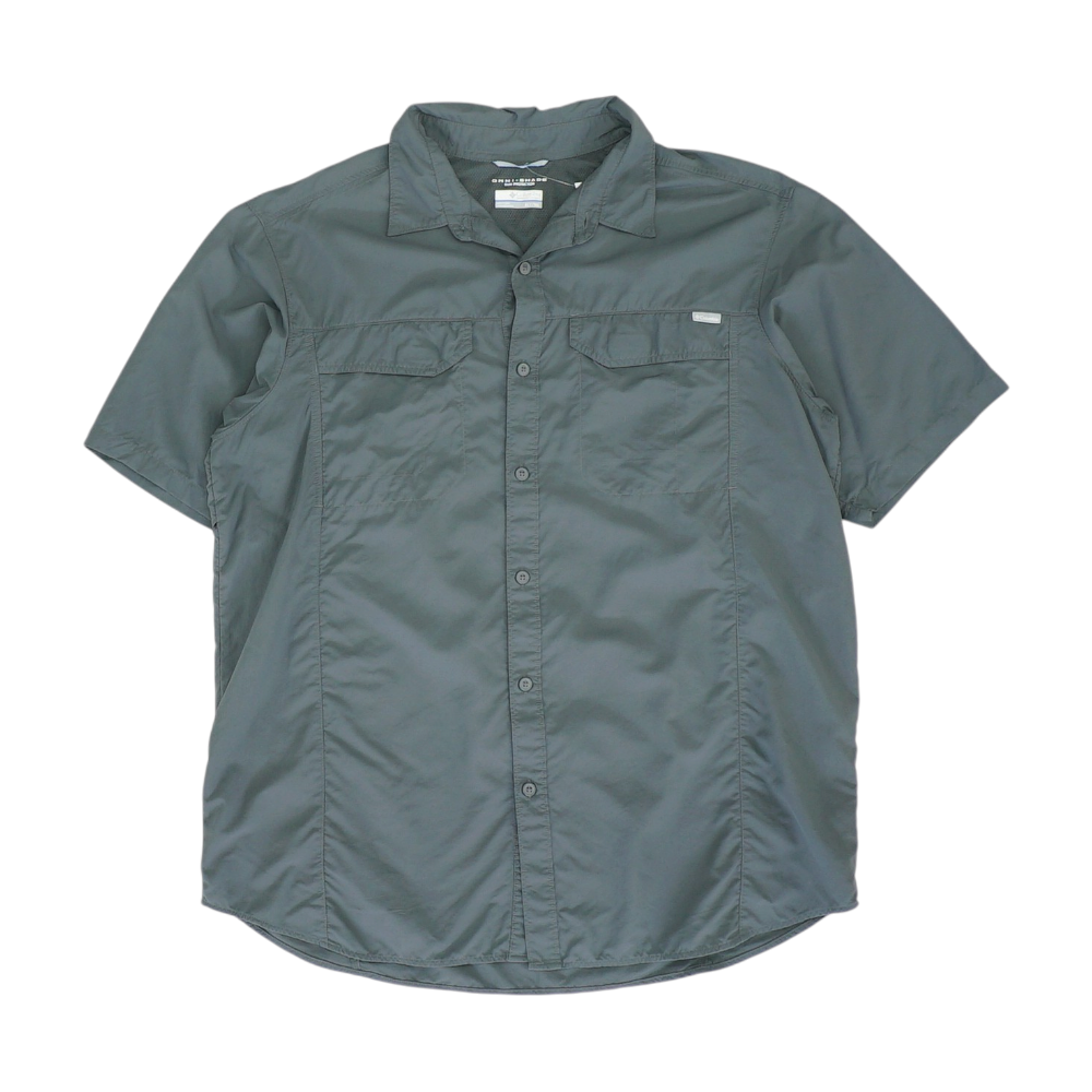 Gray Tall Solid Outdoor Button Down