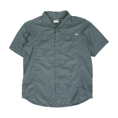 Gray Tall Solid Outdoor Button Down