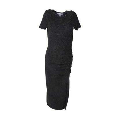 Black Print Midi Dress