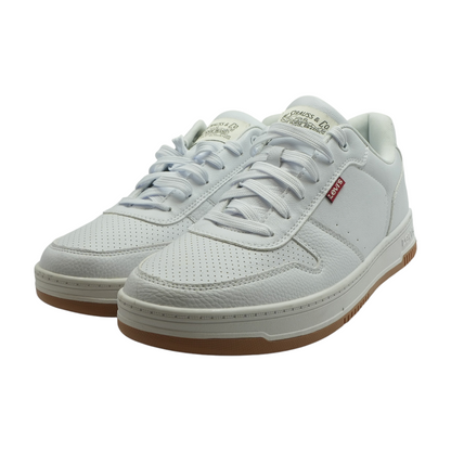 White Lace-Up Casual Shoes