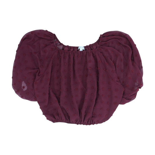 Maroon Polka Dot Blouse