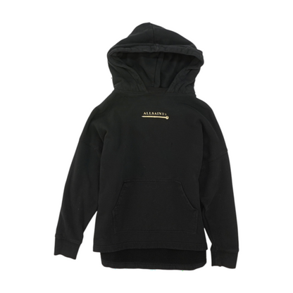 Black Solid Hoodie Pullover