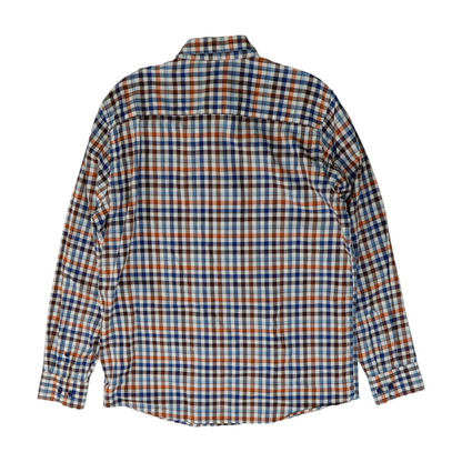 Blue Plaid Long Sleeve Button Down