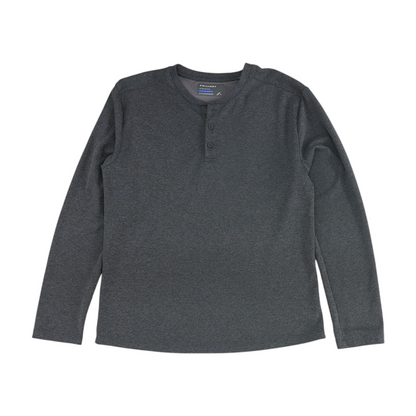 Gray Solid Henley T-Shirt