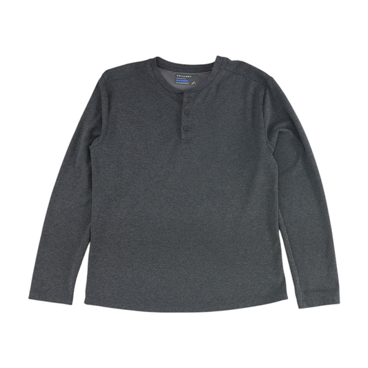Gray Solid Henley T-Shirt