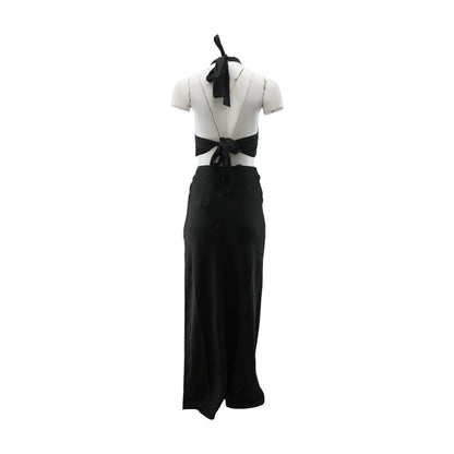 Black Solid Maxi Dress