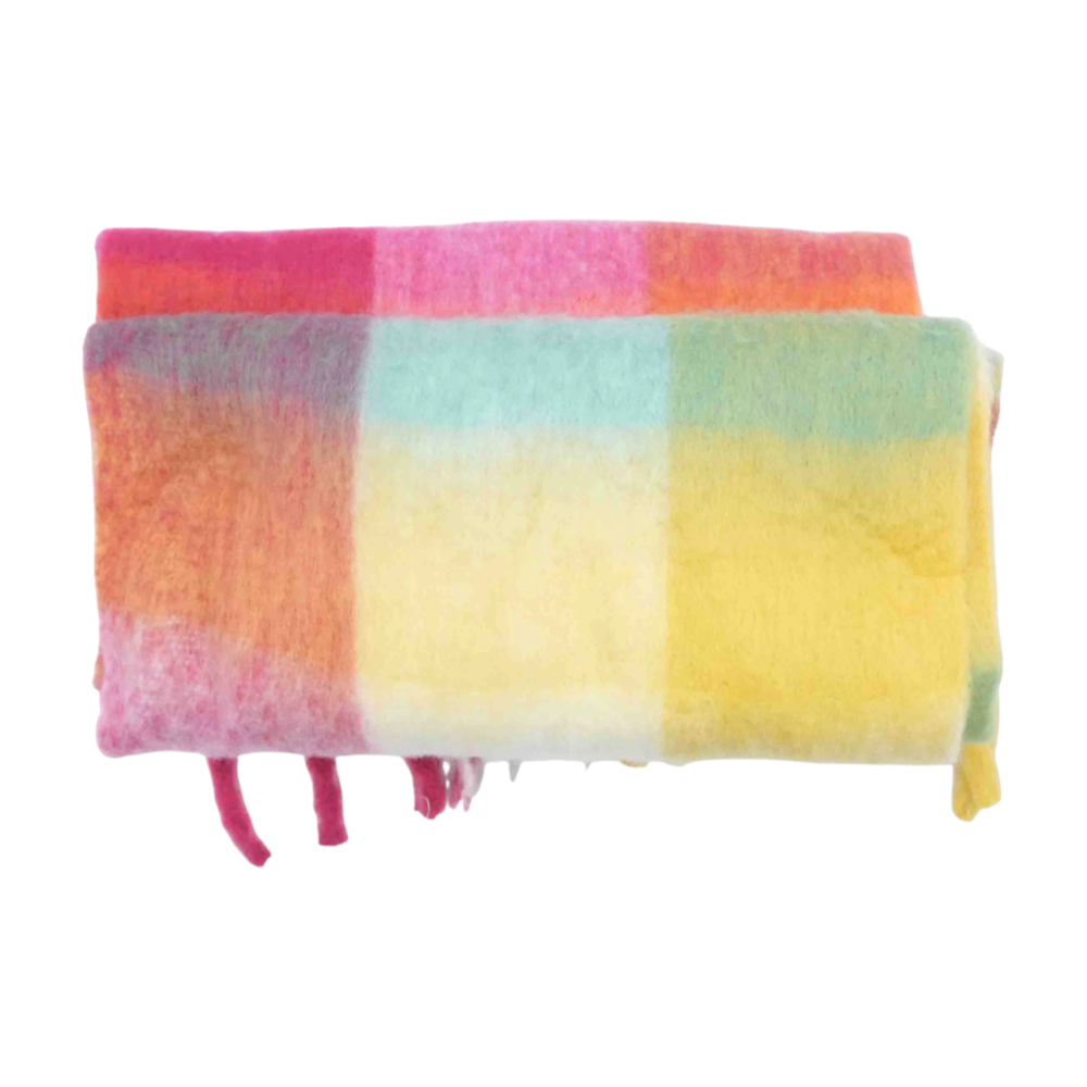 Multi Plaid 100% Polyester Scarf