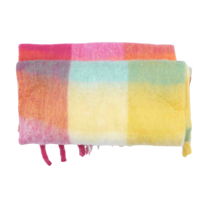 Multi Plaid 100% Polyester Scarf