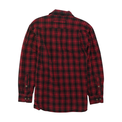 Red Plaid Flannel Button Down
