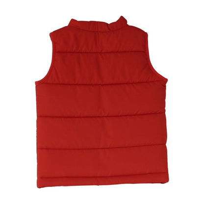 Red Solid Puffer Vest