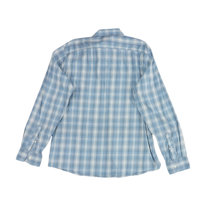 Blue Plaid Long Sleeve Button Down