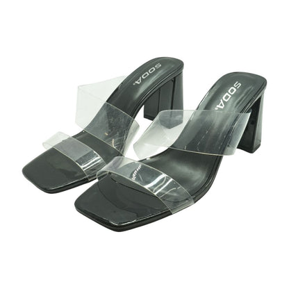 Clear Block Heels