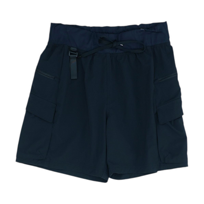 Black Solid Active Shorts