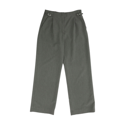 Gray Striped Regular Pants