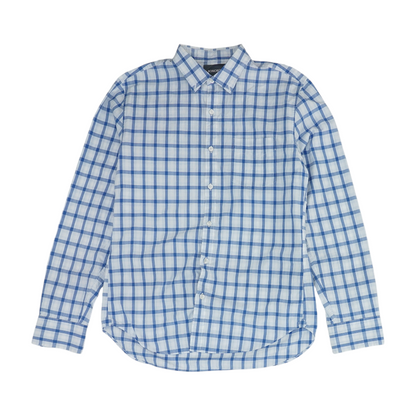 White Check Long Sleeve Button Down