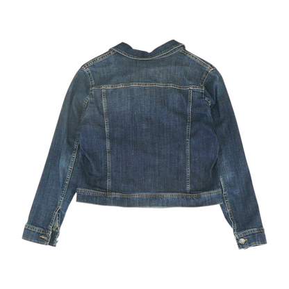 Blue Solid Denim Jacket