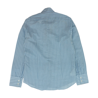 Blue Striped Long Sleeve Button Down