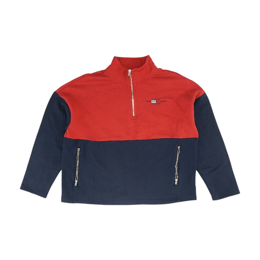 Navy Color Block 1/4 Zip Pullover