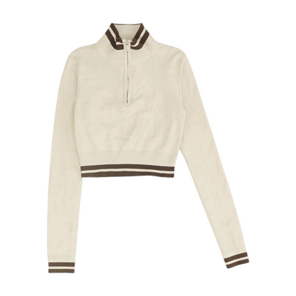 Beige 1/4 Zip Sweater