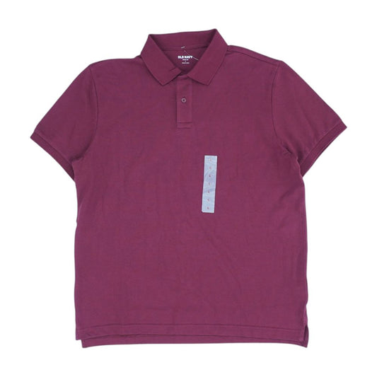 Maroon Solid Short Sleeve Polo