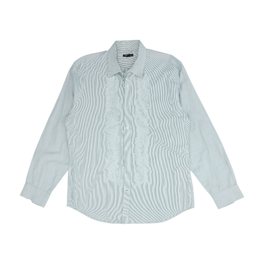 Black Striped Long Sleeve Button Down
