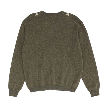 Brown Argyle Pullover Sweater