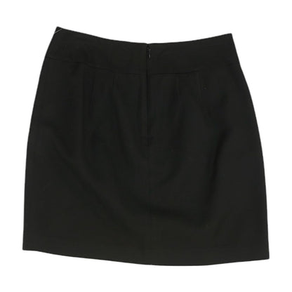 Black Solid Mini Skirt