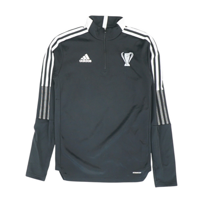 Black Solid 1/4 Zip Pullover