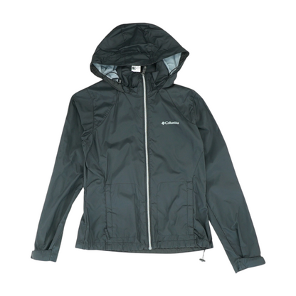 Black Solid Rain Jacket