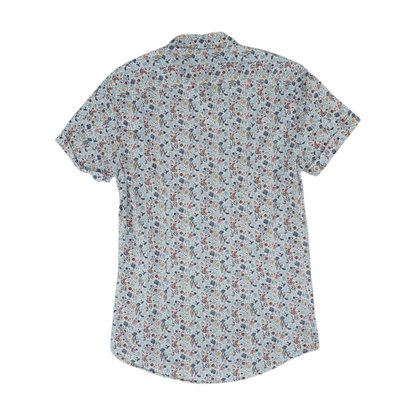 Blue Print Short Sleeve Button Down
