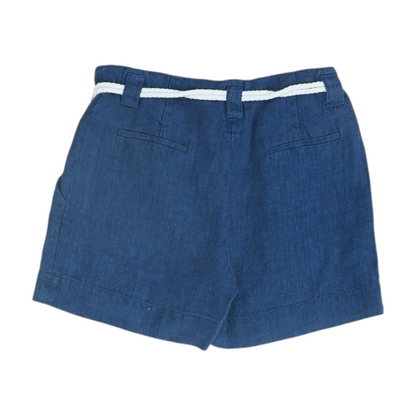 Blue Solid Chino Shorts