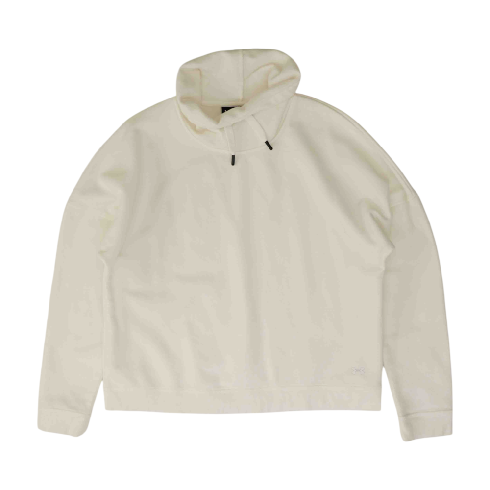 White Solid Sweatshirt Pullover