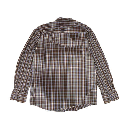 Brown Plaid Long Sleeve Button Down