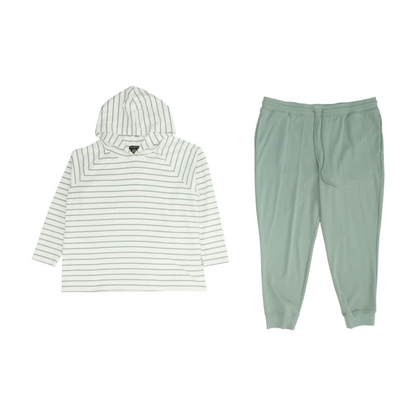 Max & Mia Green Striped Active Set – Image 1