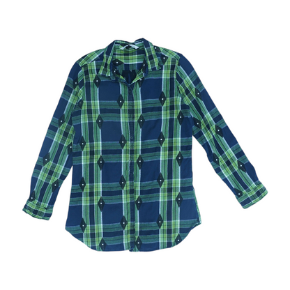 Green Plaid Flannel Button Down