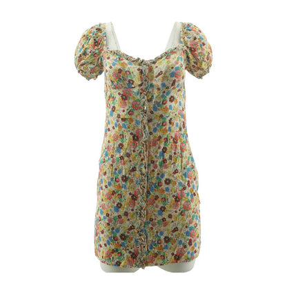 Ivory Floral Mini Dress