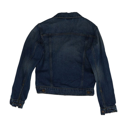 Blue Solid Denim Jacket