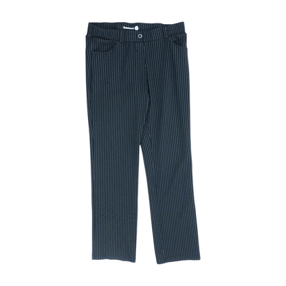 Black Striped Regular Pants